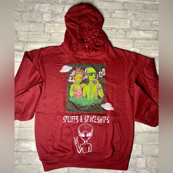 EVOLVE: SPLIFFS & SPACESHIPS CUSTOM HOODIE (UNISEX) - Picture 3 of 12